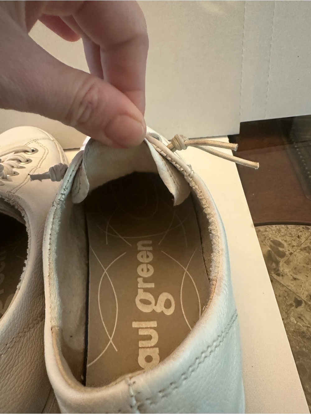 Pre-owned Paul Green Platform Sneaker Women White Leather Low-Top Sneakers Size - Picture 9 of 17